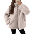 Manteau femme chaud à col montant – Coupe décontractée