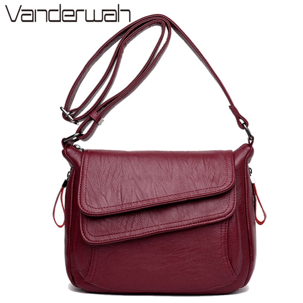 Sac bandoulière femme en cuir véritable – Style élégant