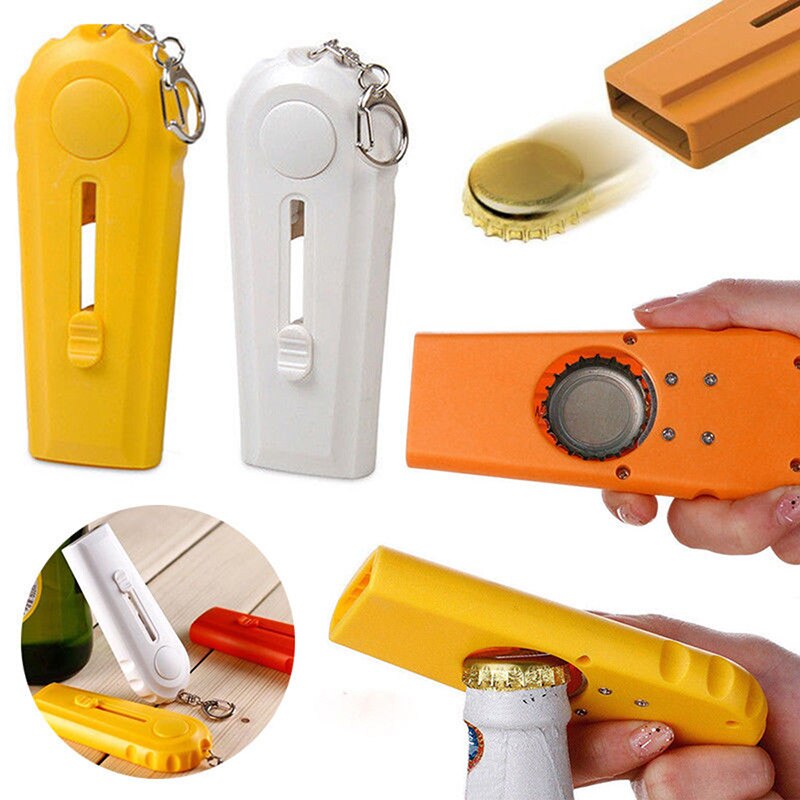Décapsuleur lance-capsule avec porte-clés – Ouvre-bouteille ludique