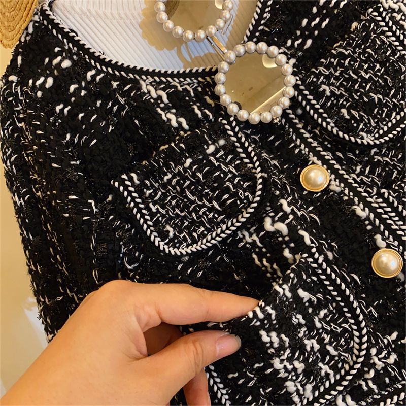 Chic Knit Blazer and Flared Pants Set for Girls, Spring Fashion Outfit, Two-Piece Suit