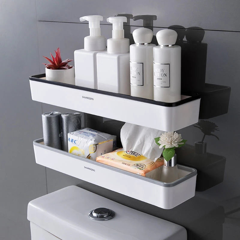 Étagère murale à ventouse sans perçage – Salle de bain