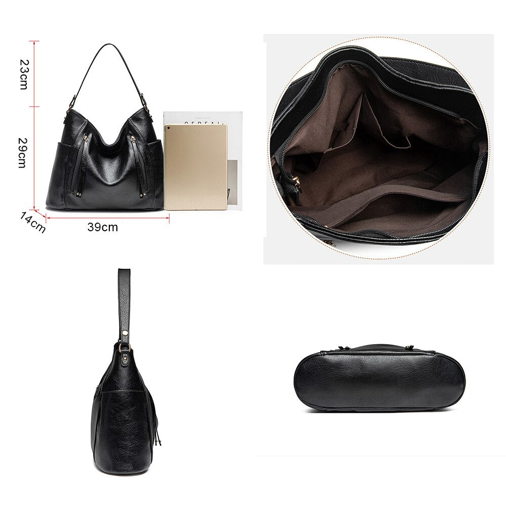 Grand sac à main femme – Sac porté épaule effet cuir