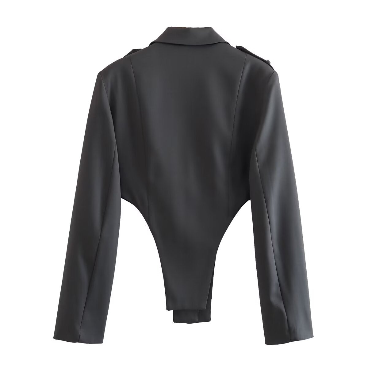 Chic Hollow Out Suit Blazer and Trousers Set for Women