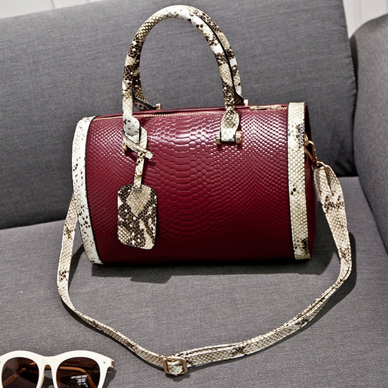 Sac à main femme effet python – Élégant avec bandoulière