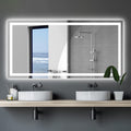 Grand miroir LED de salle de bain 72 × 36 pouces – Anti-buée et intensité réglable