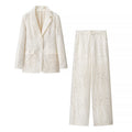 Sequined suit+pants set