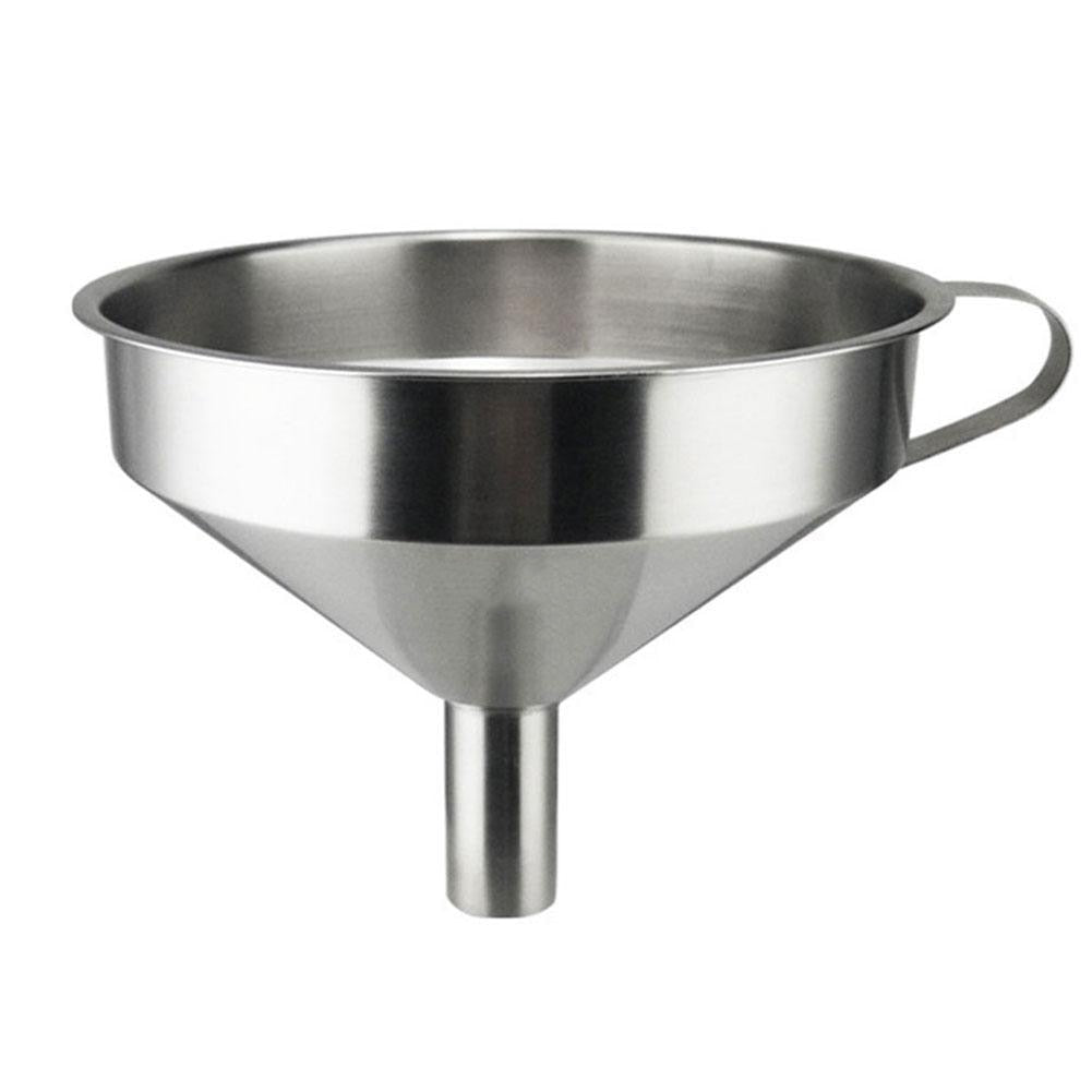 Entonnoir de cuisine en acier inoxydable 304 avec filtre amovible