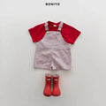 Salopette short garçon rayée – Coton