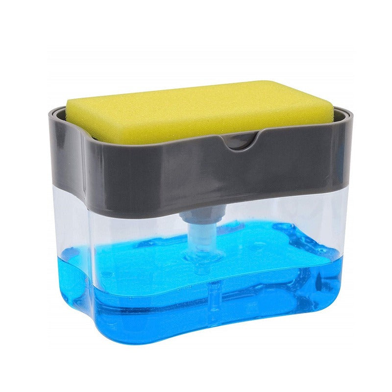 Distributeur de liquide vaisselle avec porte-éponge – Pompe intégrée