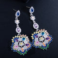 Boucles d’oreilles pendantes en zircon – Style cérémonie et mariage