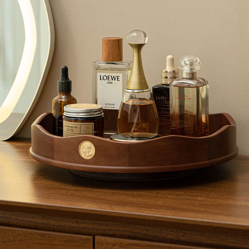 Boîte de rangement cosmétique en bois massif – Organisateur élégant