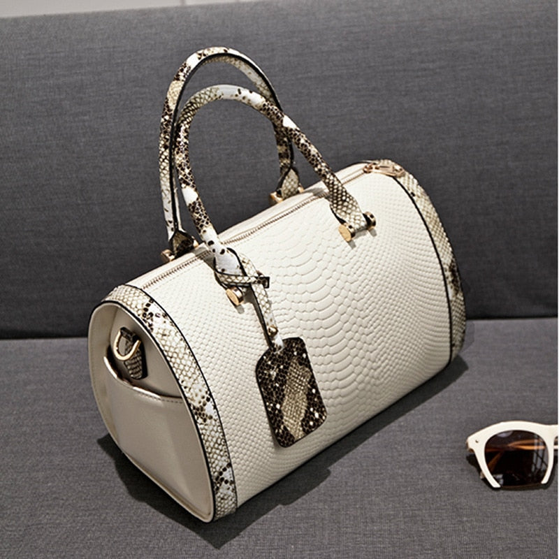 Sac à main femme effet python – Élégant avec bandoulière