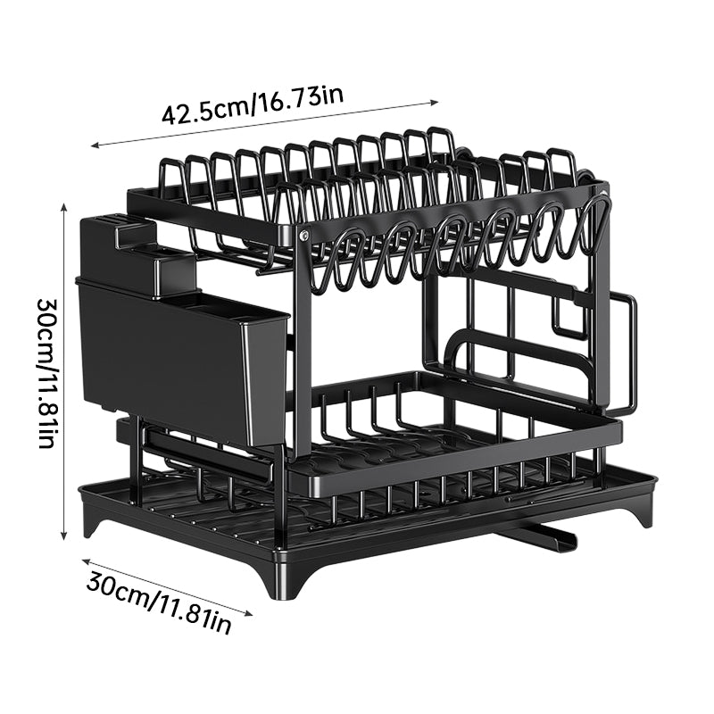 Égouttoir à vaisselle 2 niveaux grande capacité