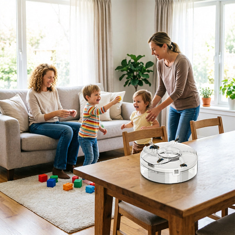 Piège à mouches automatique pour cuisine – Bac amovible et nettoyage facile