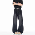 Patchwork Jeans Men Trendy Washed Versatile Wide Leg Pants
