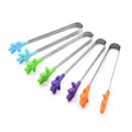 Mini pince alimentaire en acier inoxydable et silicone