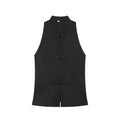 Gilet femme sans manches cintré à nouer – Noir