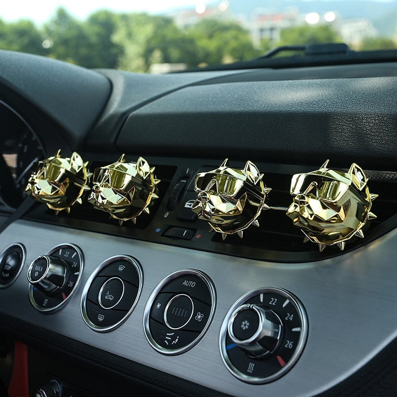 Diffuseur de parfum Bulldog pour voiture – Clip de ventilation décoratif