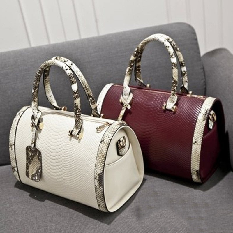 Sac à main femme effet python – Élégant avec bandoulière