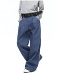 Workwear Denim Pants for Men and Women, Loose Straight Leg Casual Jeans