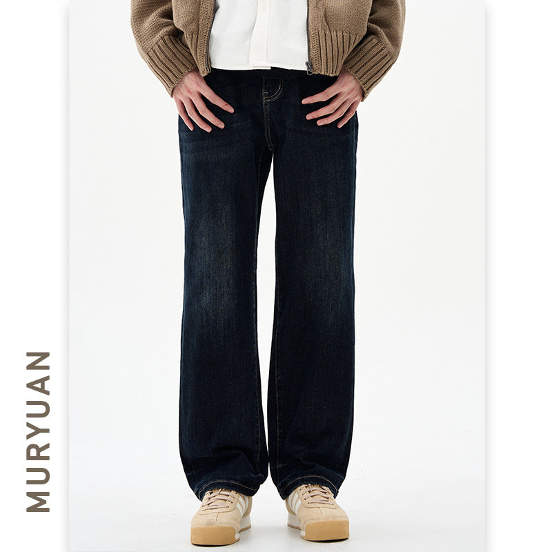 Slim Fit Elastic Denim Pants for Men Jeans