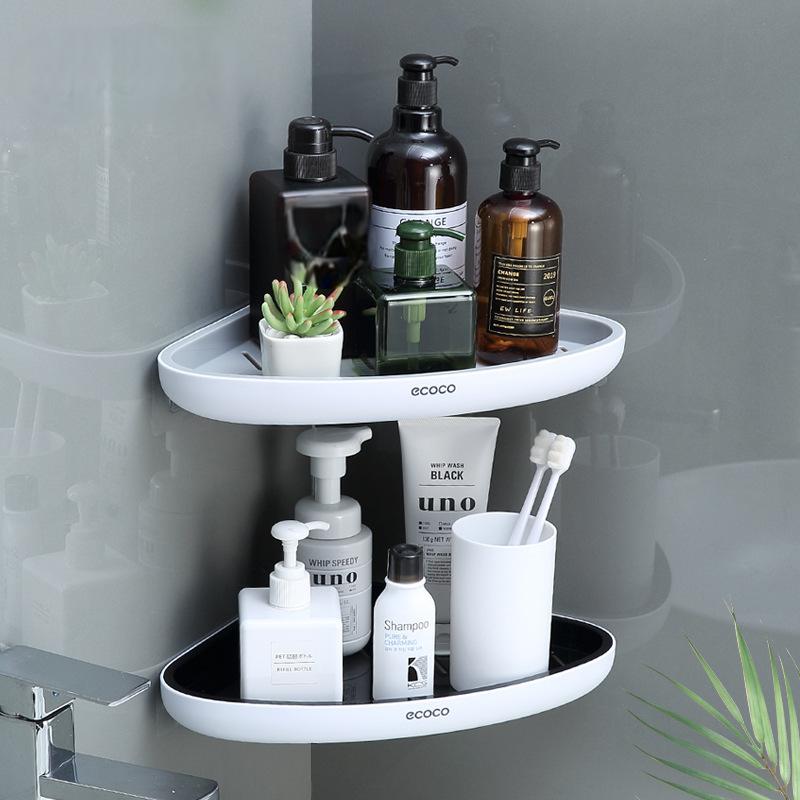 Étagère d’angle pour salle de bain à plusieurs niveaux – Rangement avec drainage