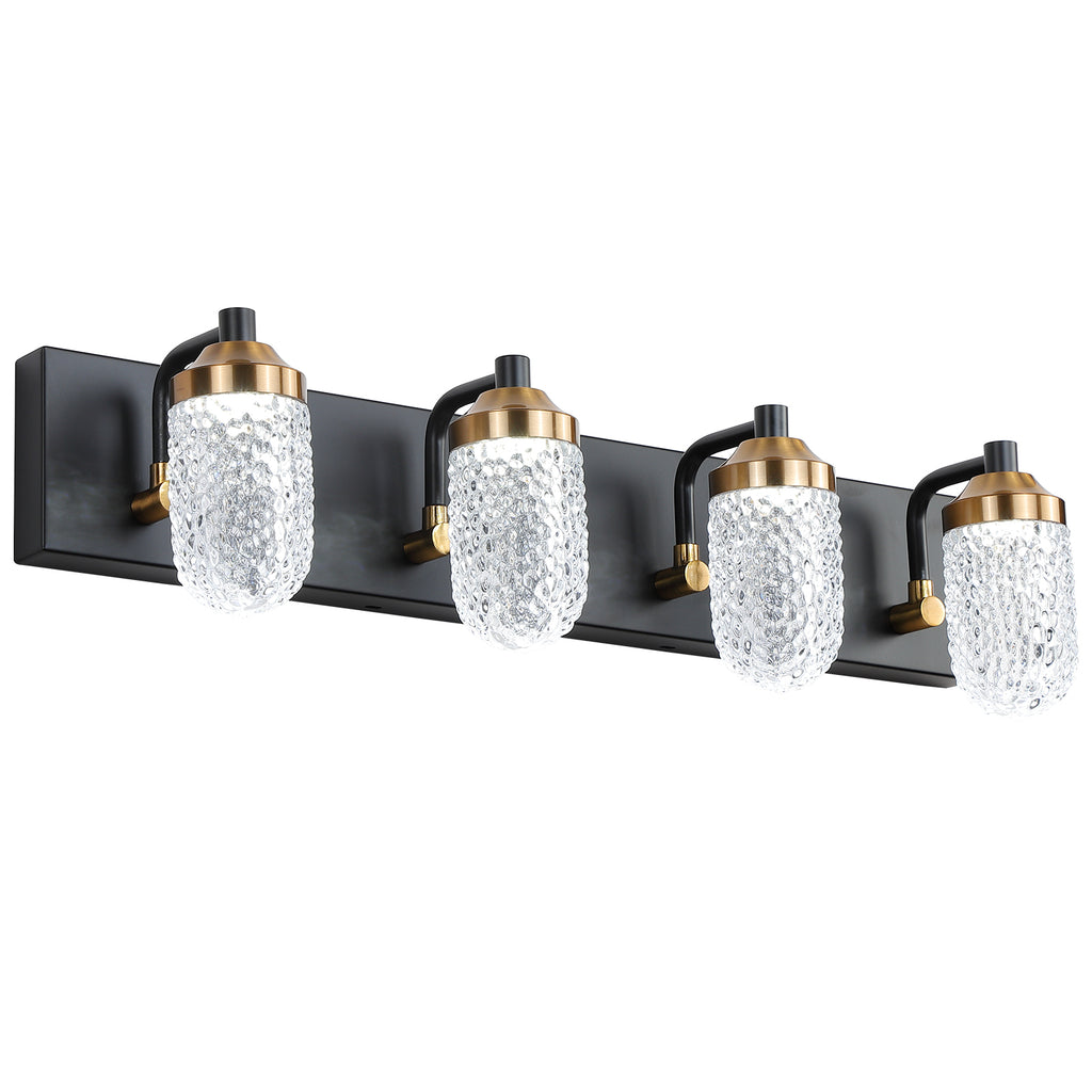 Applique de salle de bain à 4 LED – Éclairage pour miroir et meuble vasque