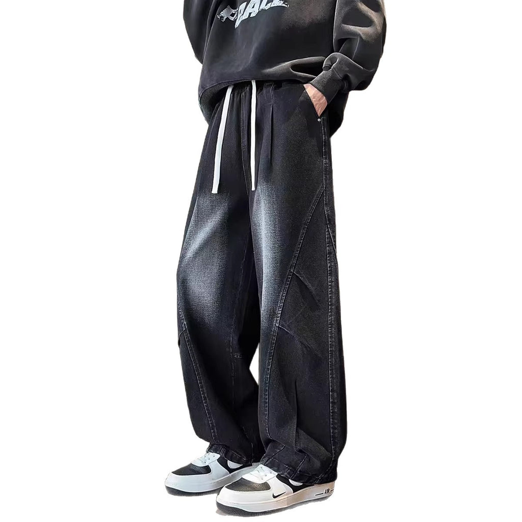 Jeans Men Loose Straight Leg Pants Casual Wide Leg Trouser