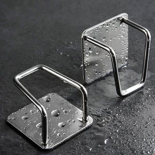 304 Stainless Steel Sponge Drain Rack Paste Wall-Mounted Kitchen Hook Household Storage Rack Dishwasher Sink Rack
