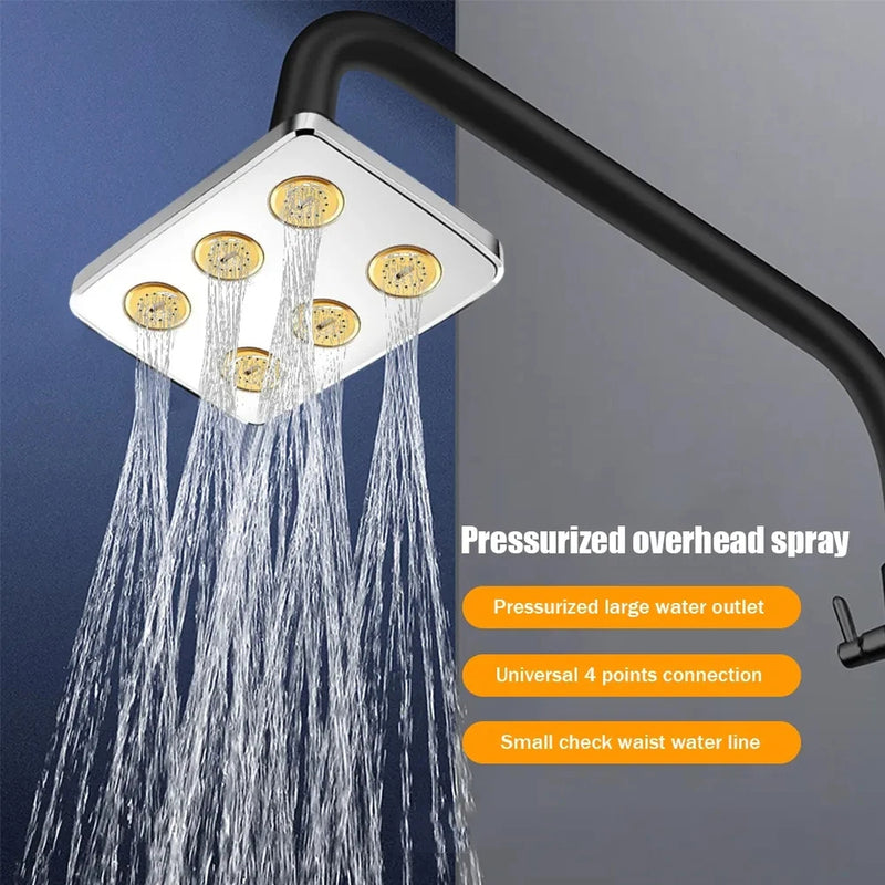 Pommeau de douche haute pression effet pluie – Jet uniforme