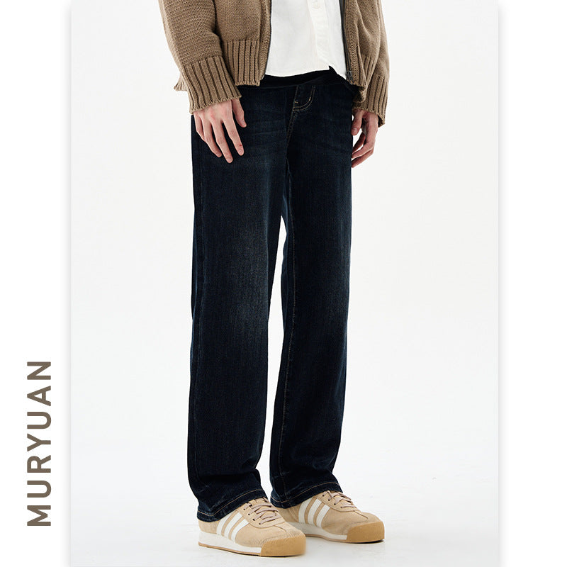 Slim Fit Elastic Denim Pants for Men Jeans