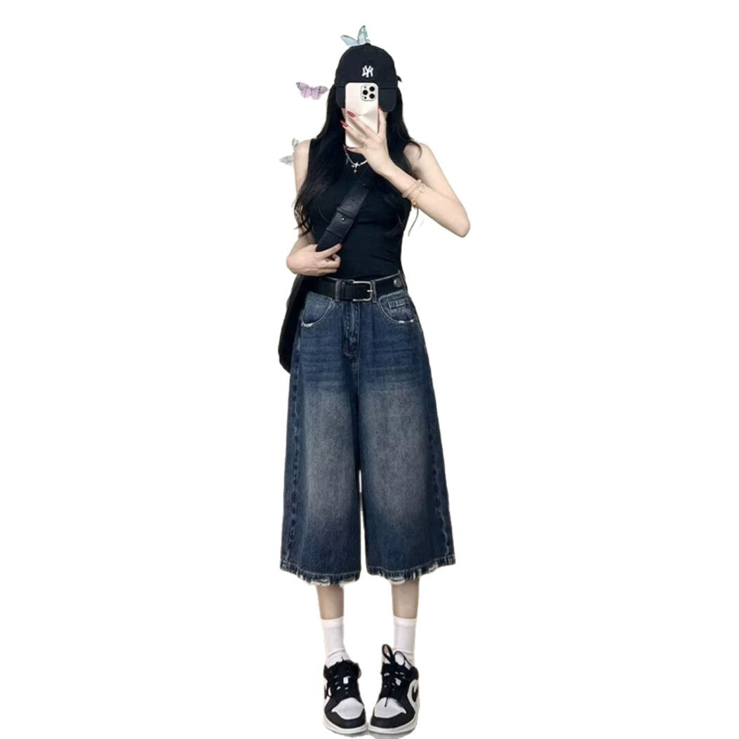 Ripped Jeans for Women Wide Leg Pants
