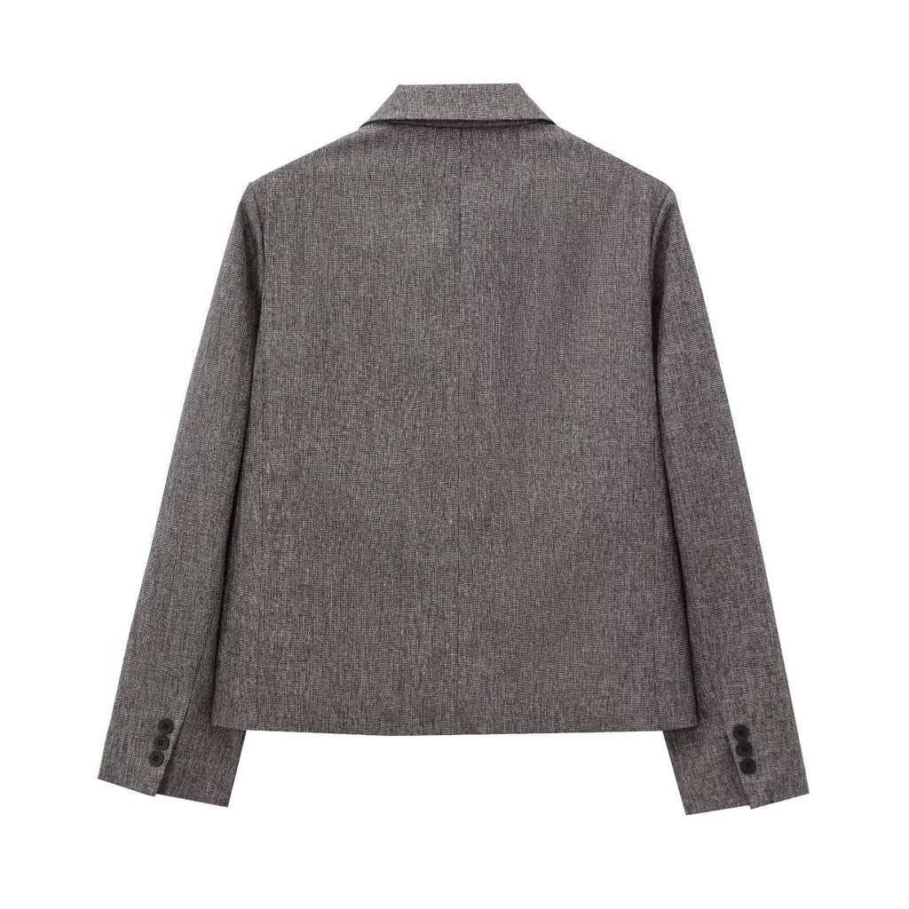 Women's Textured Blazer Jacket + Textured Pants Set
