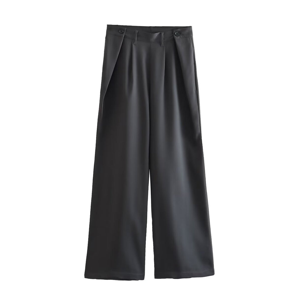 Chic Hollow Out Suit Blazer and Trousers Set for Women