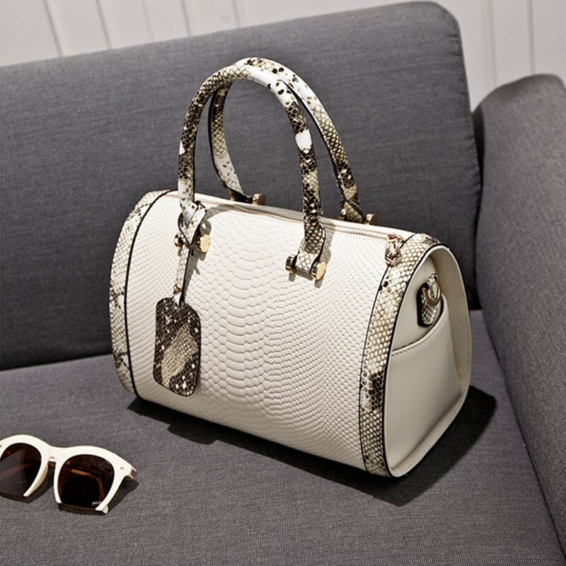 Sac à main femme effet python – Élégant avec bandoulière