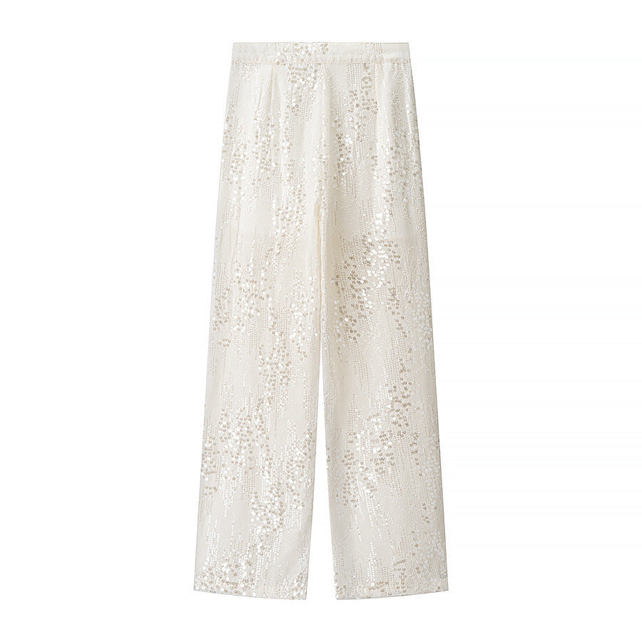 Sequined suit+pants set