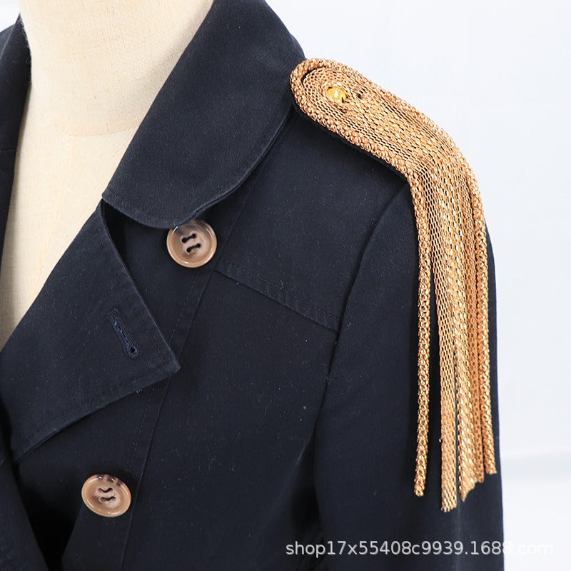 Épaulette décorative à franges métalliques – Accessoire pour veste et costume