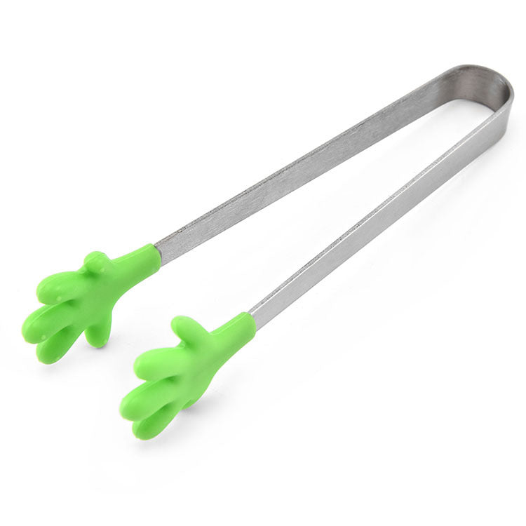 Mini pince alimentaire en acier inoxydable et silicone