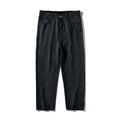 Simple solid color jeans for men washed loose straight long pants