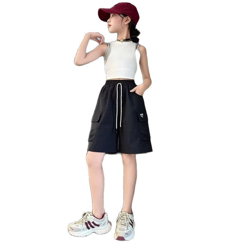 Shorts for Girls Summer Lightweight Mid-Length Pants for Kids and Teens Boys' Stylish Trousers