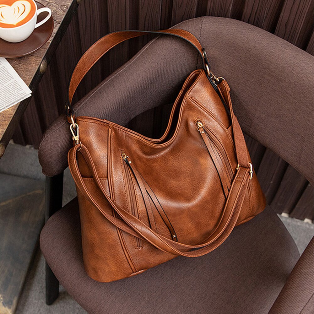 Grand sac à main femme – Sac porté épaule effet cuir