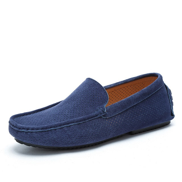 Summer Men Loafers Genuine Leather Casual Shoes Fashion Slip On Driving Shoes