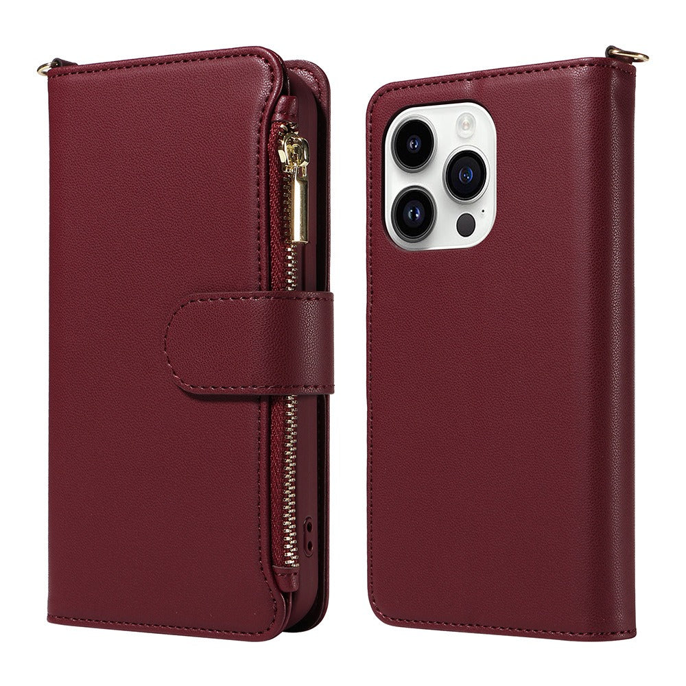 Coque portefeuille iPhone en similicuir – Cartes et recharge sans fil