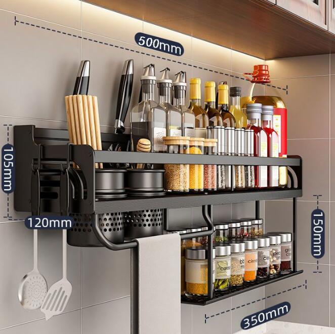 Étagère murale de cuisine multifonction sans perçage