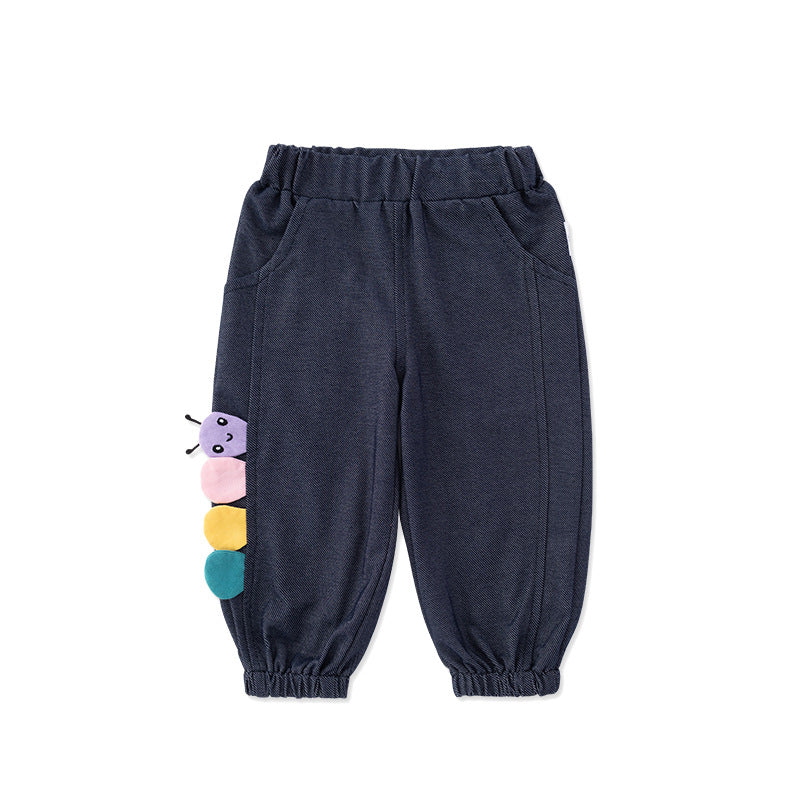 Cute Kids' Lightweight Insect Lantern-Style Nine-Front Pants for Boys and Girls Comfortable Fit
