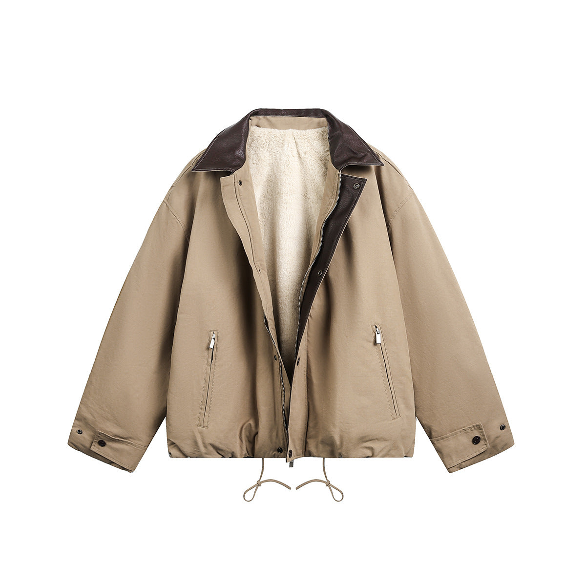 Lapel Loose Versatile Winter Cotton Coat Men Detroit Jacket