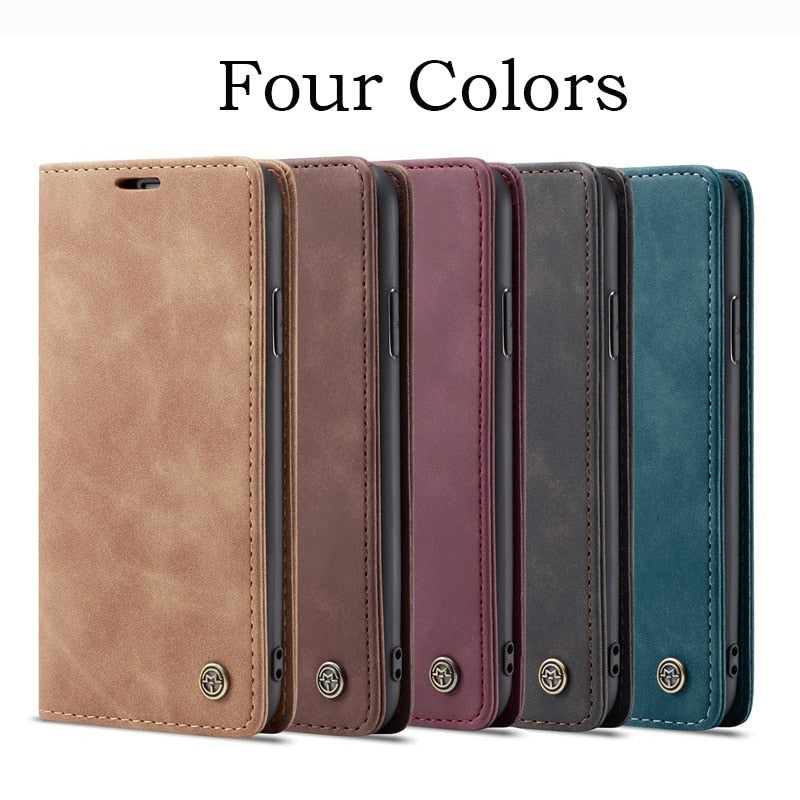 Luxury Leather Wallet Flip Case for iPhone X XR XS Max Case Phone Cover Funda for iPhone 7 6s 6 8 Plus 5 5S SE Case Coque Capa