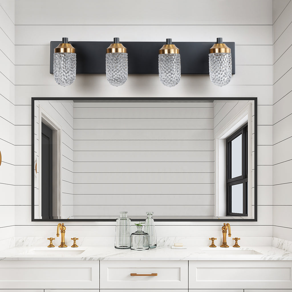 Applique de salle de bain à 4 LED – Éclairage pour miroir et meuble vasque