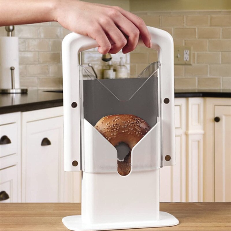 Trancheuse à bagels avec lame inox – Coupe-bagel sécurisé