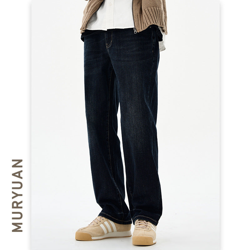 Slim Fit Elastic Denim Pants for Men Jeans